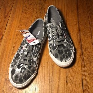 Anthropologie Superga Cheetah Velvet Sneakers